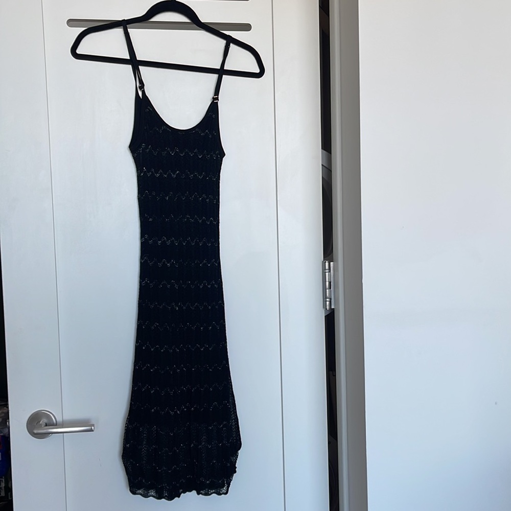 Vintage Guess black slip & sheer dress